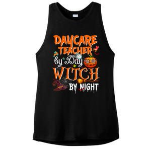 Daycare Teacher By Day Witch By Night Cute Gift Ladies PosiCharge Tri-Blend Wicking Tank