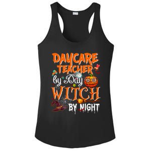 Daycare Teacher By Day Witch By Night Cute Gift Ladies PosiCharge Competitor Racerback Tank