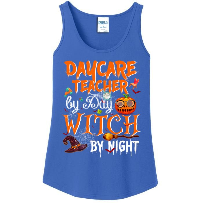 Daycare Teacher By Day Witch By Night Cute Gift Ladies Essential Tank