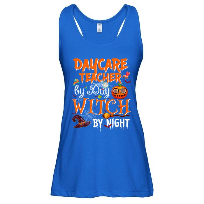 Daycare Teacher By Day Witch By Night Cute Gift Ladies Essential Flowy Tank