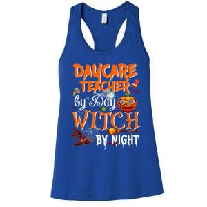 Daycare Teacher By Day Witch By Night Cute Gift Women's Racerback Tank