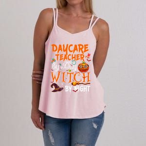 Daycare Teacher By Day Witch By Night Cute Gift Women's Strappy Tank