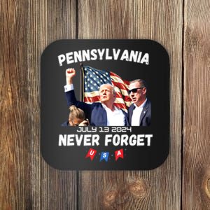 Donald Trump Butler Pennsylvania Never Forget Gift Coaster