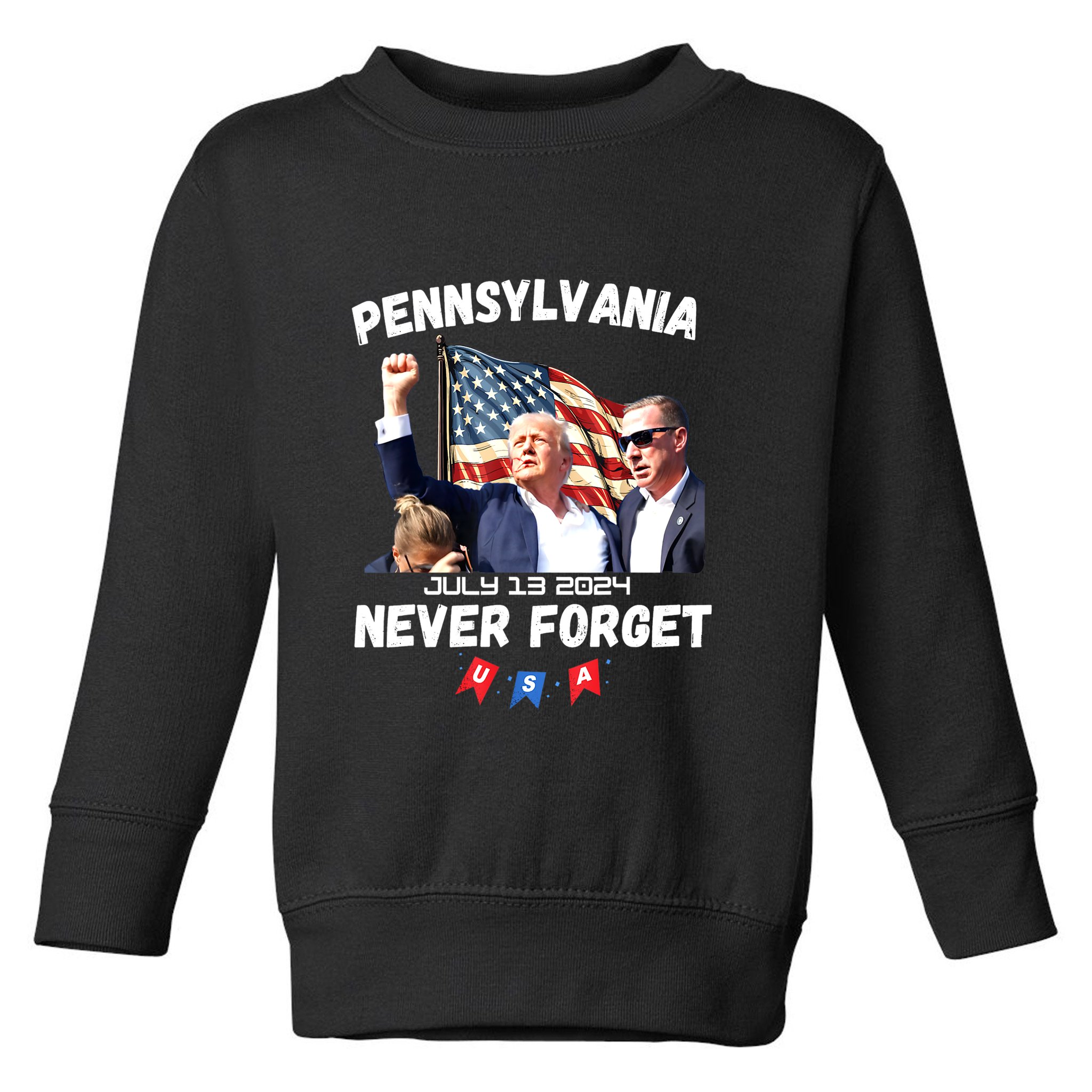 Donald Trump Butler Pennsylvania Never Forget Gift Toddler Sweatshirt