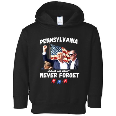 Donald Trump Butler Pennsylvania Never Forget Gift Toddler Hoodie