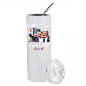 Donald Trump Butler Pennsylvania Never Forget Gift Stainless Steel Tumbler