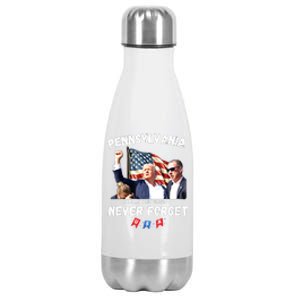 Donald Trump Butler Pennsylvania Never Forget Gift Stainless Steel Insulated Water Bottle