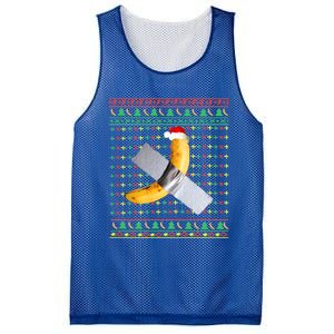 Duct Tape Banana Art Ugly Christmas Sweater Funny Santa Hat Gift Mesh Reversible Basketball Jersey Tank