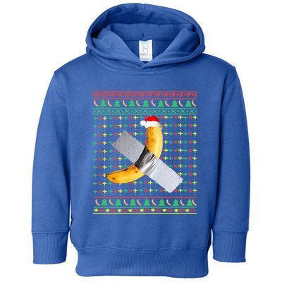 Duct Tape Banana Art Ugly Christmas Sweater Funny Santa Hat Gift Toddler Hoodie