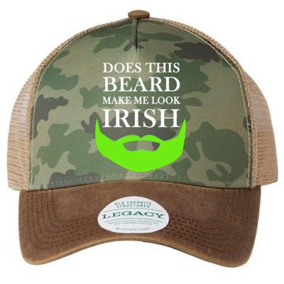 Does This Beard Make Me Look Irish Funny St Patty's Legacy Tie Dye Trucker Hat