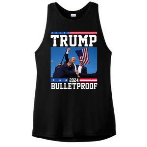 Donald Trump Bulletproof Fight Fist Legend 2024 Ladies PosiCharge Tri-Blend Wicking Tank