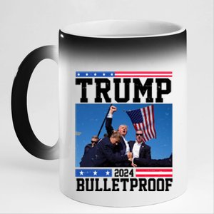 Donald Trump Bulletproof Fight Fist Legend 2024 11oz Black Color Changing Mug