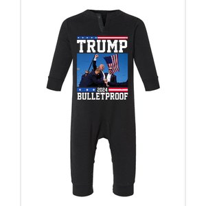 Donald Trump Bulletproof Fight Fist Legend 2024 Infant Fleece One Piece