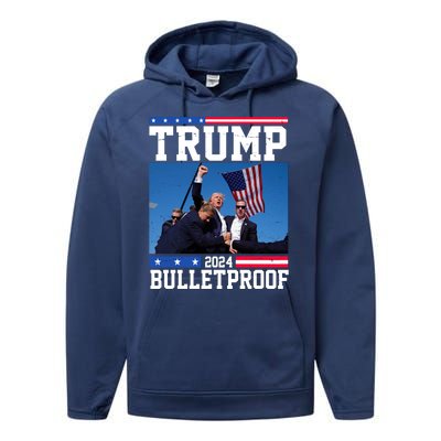 Donald Trump Bulletproof Fight Fist Legend 2024 Performance Fleece Hoodie