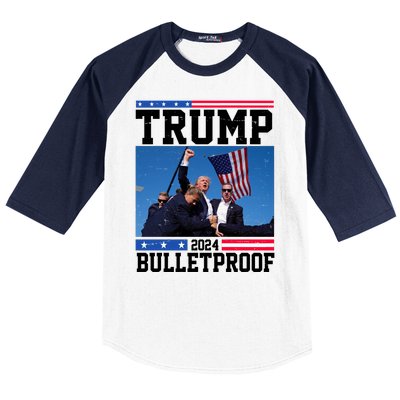 Donald Trump Bulletproof Fight Fist Legend 2024 Baseball Sleeve Shirt