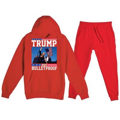 Donald Trump Bulletproof Fight Fist Legend 2024 Premium Hooded Sweatsuit Set