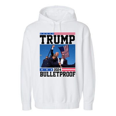 Donald Trump Bulletproof Fight Fist Legend 2024 Garment-Dyed Fleece Hoodie