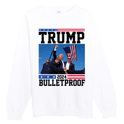 Donald Trump Bulletproof Fight Fist Legend 2024 Premium Crewneck Sweatshirt