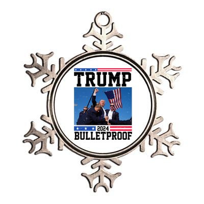 Donald Trump Bulletproof Fight Fist Legend 2024 Metallic Star Ornament