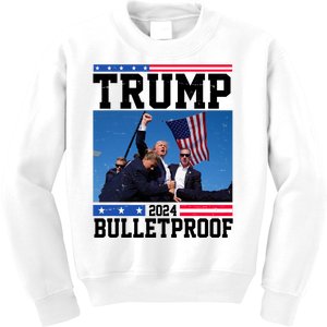 Donald Trump Bulletproof Fight Fist Legend 2024 Kids Sweatshirt