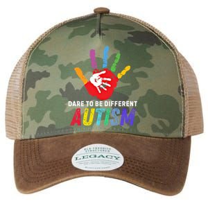 Dare To Be Different Autism Autism Awareness Cool Gift Legacy Tie Dye Trucker Hat