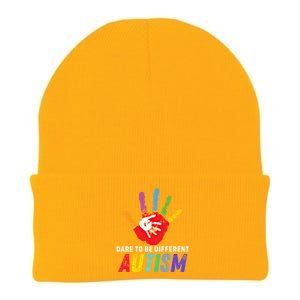 Dare To Be Different Autism Autism Awareness Cool Gift Knit Cap Winter Beanie