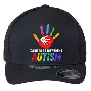 Dare To Be Different Autism Autism Awareness Cool Gift Flexfit Unipanel Trucker Cap