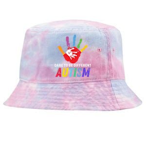 Dare To Be Different Autism Autism Awareness Cool Gift Tie-Dyed Bucket Hat