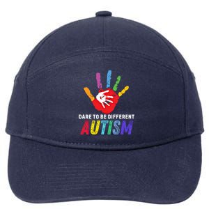 Dare To Be Different Autism Autism Awareness Cool Gift 7-Panel Snapback Hat