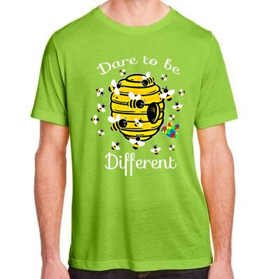 Dare To Be Different Bee Puzzle Cool Autism Awareness Gift Adult ChromaSoft Performance T-Shirt