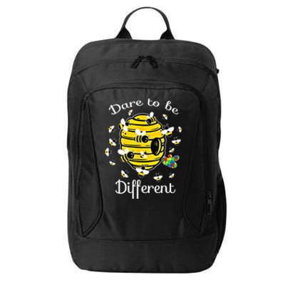 Dare To Be Different Bee Puzzle Cool Autism Awareness Gift City Backpack