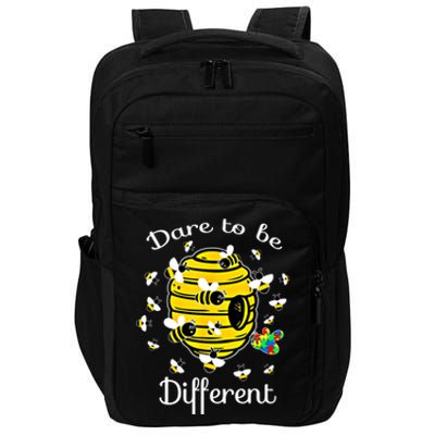 Dare To Be Different Bee Puzzle Cool Autism Awareness Gift Impact Tech Backpack