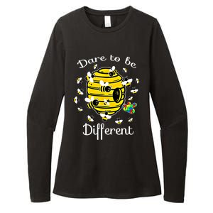 Dare To Be Different Bee Puzzle Cool Autism Awareness Gift Womens CVC Long Sleeve Shirt