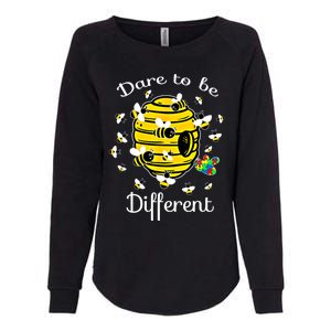 Dare To Be Different Bee Puzzle Cool Autism Awareness Gift Womens California Wash Sweatshirt