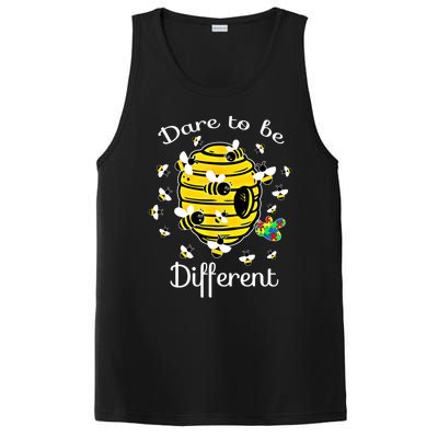 Dare To Be Different Bee Puzzle Cool Autism Awareness Gift PosiCharge Competitor Tank