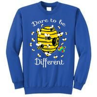 Dare To Be Different Bee Puzzle Cool Autism Awareness Gift Sweatshirt