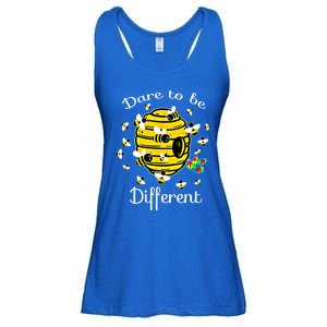 Dare To Be Different Bee Puzzle Cool Autism Awareness Gift Ladies Essential Flowy Tank