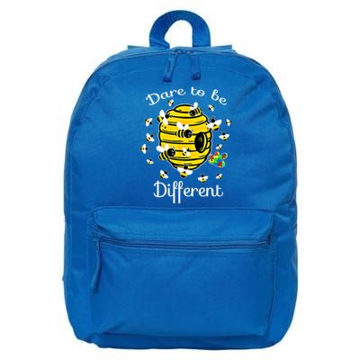 Dare To Be Different Bee Puzzle Cool Autism Awareness Gift 16 in Basic Backpack