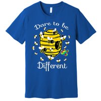 Dare To Be Different Bee Puzzle Cool Autism Awareness Gift Premium T-Shirt