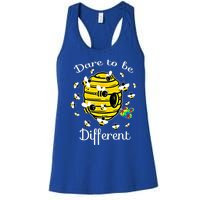 Dare To Be Different Bee Puzzle Cool Autism Awareness Gift Women's Racerback Tank