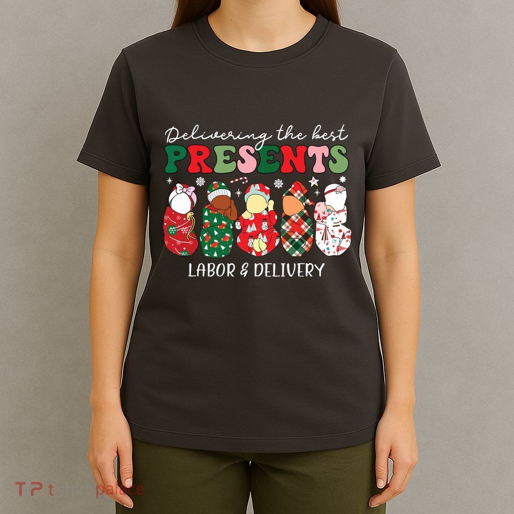 Delivering The Best Presents Labor Delivery Nurse Christmas T-Shirt