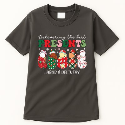 Delivering The Best Presents Labor Delivery Nurse Christmas Tall T-Shirt