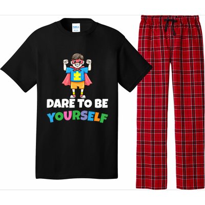 Dare To Be Yourself Autism Support Autistic Son Gift Pajama Set