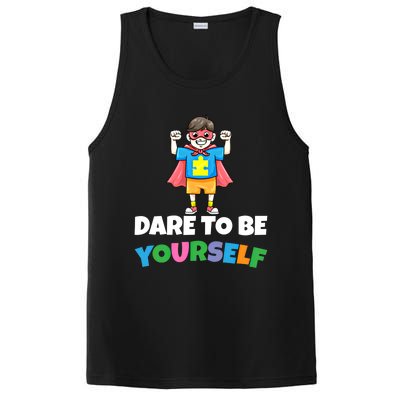 Dare To Be Yourself Autism Support Autistic Son Gift PosiCharge Competitor Tank