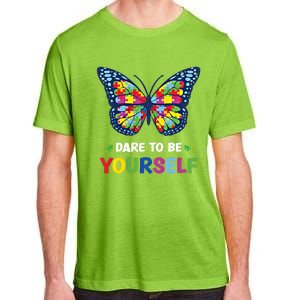 Dare To Be Yourself Butterfly Autism Awareness Meaningful Gift Adult ChromaSoft Performance T-Shirt