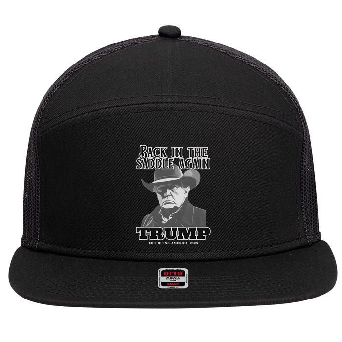 Donald Trump Back In The Saddle Again 7 Panel Mesh Trucker Snapback Hat