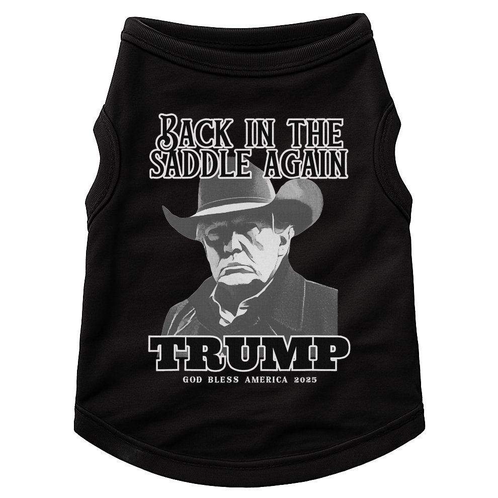 Donald Trump Back In The Saddle Again Doggie Tank