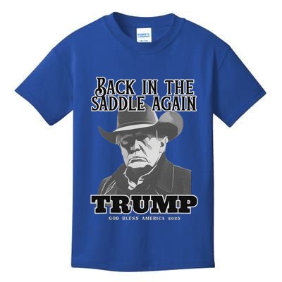 Donald Trump Back In The Saddle Again Kids T-Shirt