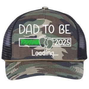 Dad To Be 2025 Dad Loading 2025 Father Retro Rope Trucker Hat Cap