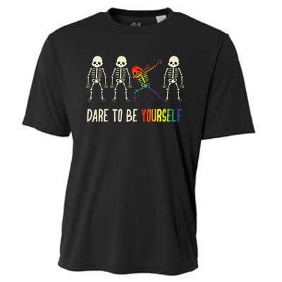 Dare To Be Yourself Cute Lgbt Pride Cooling Performance Crew T-Shirt